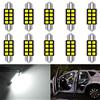 KATUR Super Bright 5630 Chipset Alluminio CanBus Error 36mm 6418 6461 6486 6411 6411 6418 6451 LED Festone Car Interior Door Map Luci della Cupola Xenon White 12V 10-Pack