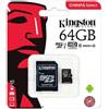 Kingston Micro Sd Card 64GB Kingston classe 10 Canvas