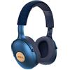 Marley House of Marley Positive Vibration XL Cuffie Wireless, Cuffie Bluetooth Over-Ear Senza Fili, Suono Profondo e Avvolgente, Durata Batteria 24 Ore, Microfono Incorporato e Comandi Volume Integrati, Blu