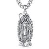 EUDORA Harmony Ball S925 Collana in Argento Sterling Santa Morte per Uomo Donna, Vintage Santa Morte Sacra Morte Ciondolo Amuleto Teschio Triste Mietitore Gioielli Regali Originali, 22+2 pollici