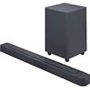 JBL Bar 500, Soundbar a 5.1 Canali per TV e Subwoofer Wireless, con Telecomando, Dolby Atmos e MultiBeam Surround Sound, PureVoice, Potenti Bassi, Connessione HDMI eARC con 4K Dolby Vision, Nero