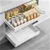 LUXECOVE Cassetto Telescopico Portaoggetti da Cucina, Espandibile 32-52 cm, Estraibile, Slide Out Drawers, Non è Necessario Praticare Fori (Bianco)