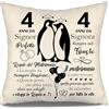 Aosumin 4 ANNI da Signor Perfetto 4 ANNI da Signora Sempre nel Giusto Regalo Anniversario di Matrimonio Copricuscini per Coppia Marito Moglie Felice Anniversario di Matrimonio (4-b)