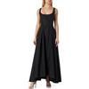 Pinko Champagne Abito Taffeta Vestito da Sera, Z99_Nero Limousine, 46 Donna