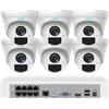 UNIARCH KIT videosorveglianza con 4 telecamere 4MP dome audio NVR 8 canali 5MP HDD 1TB