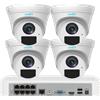 UNIARCH KIT videosorveglianza con 4 telecamere 4MP dome audio NVR 8 canali 5MP HDD 1TB