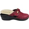 VIRGO FIRENZE Pantofole donna con plantare in pelle Estraibile Traspirante Antibatterico invernale tomaia con Strappo Regolabile Made in Italy antishock, bordeaux, 38