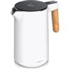 Arendo Wasserkocher mit Temperatureinstellung indicatore di Temperatura, Bianco, Acciaio Inossidabile, C: bollitore Elettrico