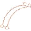 QUARKZMAN 2pz Catene Estensioni Argento Sterling 925 50mm Estensione Catene con Chiusure per Realizzare Fai da Te Artigianale Oro Rosa
