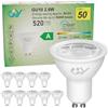 GY Lampadina LED GU10, 2.9W equivalente a una lampadina da 50W, Lampadine led GU10 3000K Bianco Caldo, 520Lumen, Angolo di illuminazione 110°, Attacco GU10 lampada, Non dimmerabile
