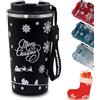 GEMFUL Mug termica, 510 ml, in acciaio inossidabile a doppia parete, anti-perdita, ideale come regalo per lui e per lei