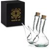 Viste-lo Porron in vetro artigianale decanter per vino di cristallo. Bottiglie calici. accessori vino regalo dono. Calici vino. Aeratore vino. Bottiglie liquore particolari. Vetro riciclato al 100% (125 ML)