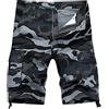 rtdgcv Pantaloni cargo da uomo, taglie grandi, per il tempo libero, multi-tasca, per uomo, mimetico, colore estivo, alla moda, pantaloni cargo, Blu, XXXL