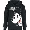 Mickey Mouse Minnie & Topolino It all Started with a Mouse Donna Felpa con Cappuccio Nero XXL