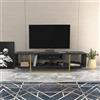 Hanah Home Supporto per TV, melammina, Colore: Nero e Oro, Taglia Unica