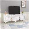 Hanah Home Supporto per TV, melammina, Oro Bianco, Taglia Unica