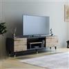 Hanah Home Supporto per TV, melammina, Noce Antracite, Taglia Unica