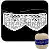 Crochet by Patty Bordo Beige ad uncinetto con fiori lavorato a filet in cotone altezza 12 cm per 60 cm (2BR) - Made in Italy