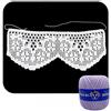 Crochet by Patty Bordo Lilla ad uncinetto con fiori lavorato a filet in cotone altezza 12 cm per 60 cm (2BR) - Made in Italy