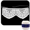 Crochet by Patty Bordo Bianco ad uncinetto con fiori lavorato a filet in cotone altezza 12 cm per 60 cm (2BR) - Made in Italy
