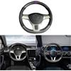 JNNJ Copertura Universale Del Coprivolante Dell'auto in Pelle, Coprivolante Fai Da Te, Copertura Protettiva per Il Volante 37-38cm, Universale Volante in Pelle Dell'auto Punto Sulla Wrap(Grigio)
