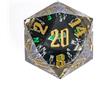 Cusdie D&D - Dadi grandi D20 da 55 mm, con bordi affilati, a 20 facce, fatti a mano, D20, per giochi di ruolo da tavolo Dungeons and Dragons, (bussola fosforescente)