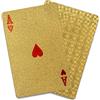 Lage Carte da Poker Professionali Deluxe Dorate, Mazzo di Carte da Gioco Oro Impermeabili, Plastificate, Lavabili, Flessibili, 52 + 2, per Feste e Giochi in Famiglia e tra Amici