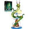 JMBricklayer Giocattolo da costruzione di drago cinese con luce per adulti, 70007 Cool Fantasy Dinasour Kit di modellini di animali da costruire, decorazione da collezione, action figure regalo per