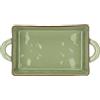 ROSE & TULIPANI MILANO Thun Rose&Tulipani - Teglia Verde in gres, 29x6cm, profondità 15 cm, collezione Concerto