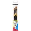 Daler Rowney Daler-Rowney System3 - Pennello acrilico, setole sintetiche, manico corto, rotondo, piatto corto e filbert, set da 300, 3 pennelli assortiti