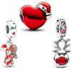PHCLASY Natale Ciondolo Charm Giorni di Festa Pendente Compatibile Europei Bracciale Collane da Donna Set di Natale-04