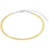 amor Bracciale in Argento Sterling 925 per Donna, 17+4 cm, Bicolore, Viene Confezionato in Scatola Regalo, 2039095