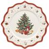 Villeroy & Boch - Toy's Delight Piatto Segnaposto Rosso,Bianco, Adatto per Microonde, Piatto Ceramica Natale, Decorazione Natalizie, Porcellana Premium