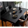 CIEEIN CIEHT Tovaglia bifacciale in PU Spessore 2 mm Proteggere il piano del tavolo Resistente all'acqua e alle macchie Facile da pulire Nero + Rosso 100 * 100cm