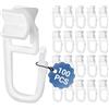 Redamancy 100 Pezzi Ganci per Tende, X-Ganci Tende, Gancetti Tende in Plastica, Gancetti per TendeBianco, Ganciper Tendes Scorrevoli, per Tenda per Porta, Tenda per Finestra e Tenda per Doccia