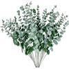 ICEANAQ 24 mazzi di eucalipto finto, eucalipto artificiale, pianta di aspidistra artificiale, piante di plastica vegetali artificiali