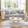VanderHOME Copridivano in Cotone Lavato Al 100%, Copridivano a 1/2/3/4 Posti, Copri divano Antiscivolo, Copridivano Delicato Sulla Pelle, Bellissimi Motivi 70 * 90cm-Grigio-Braccioli(1 PC)