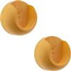 GIRASOLE HOME Staffa Rosetta a Parete 30mm in Legno per Asta di Diametro Fino a 28mm 2 Pezzi (Naturale)