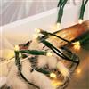 Hellum LED mini luci da fata per interni, lunghezza di illuminazione 2,85 m 20 luci da fata LED per interni, classico bianco caldo con spina, < 59lm, albero di Natale cavo verde, 577549