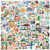 EOAMGO 100 adesivi per scrapbooking, diari, album fotografici, scrapbook, journaling, accessori impermeabili, in vinile, per viaggi, vacanze, piccoli adesivi per laptop, cellulare, libri, libri