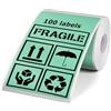 YIKIADA Etichette termiche 50 × 80 mm compatibili con M110/M220/T50M, vinile autoadesivo, rotolo di adesivi 100 pezzi, colore: verde