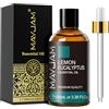 MAYJAM Olio Essenziale Di Limone Eucalipto 100ml, Olio Di Limone Eucalipto Per Diffusori, Umidificatori, Fai Da Te, Casa, Guardaroba
