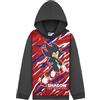 SONIC THE HEDGEHOG Shadow Felpa con Cappuccio Ragazzo Adolescenti, Caldo Felpe Pullover Bambino Shadow Knuckles Tails, Idee Regalo Bambini(Nera/Rosso 4-5 Anni)