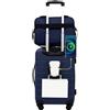 Wrangler Smart Luggage Cup Holder and USB Port, Navy Blue, 2 Piece Set
