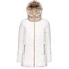 Geox W Spherica Parka Rev Giacca, Blanc DE Blanc/STRIN, 48 Donna