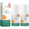 Generisch Deodorante naturale, 2 pezzi, deodorante da uomo, deodorante nativo, deodorante da donna, deodorante per corpo, set regalo per bambini e ragazzi