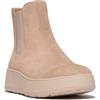 Fitflop F-Mode Suede Flatform Chelsea Boots, Stivali Donna, Classic Beige, 36 EU