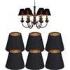 Tissting 6 Pezzi E14 Paralumi in Tessuto 5,9 * 3,5 * 4,9 Pollici Clip-On Ad Alta Trasmissione Luminosa Candela Tavolo Paralume in Cristallo Lampadario per Lampadine E14 Lampade
