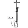 Elbe Soffione doccia a pioggia, sistema doccia in acciaio inox 304, diametro 30 cm, soffione tondo, 3 modalità di getto, risparmio idrico