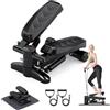 Bubbacare Stepper 2 en 1 pour la Maison, Mini Stepper Swing avec Écran LCD, Stepper Up-Down Swing Stepper avec cordes Power Ropes pour l'Entraînement des Jambes, des Bras, des Fesses, jusqu'à 150kg